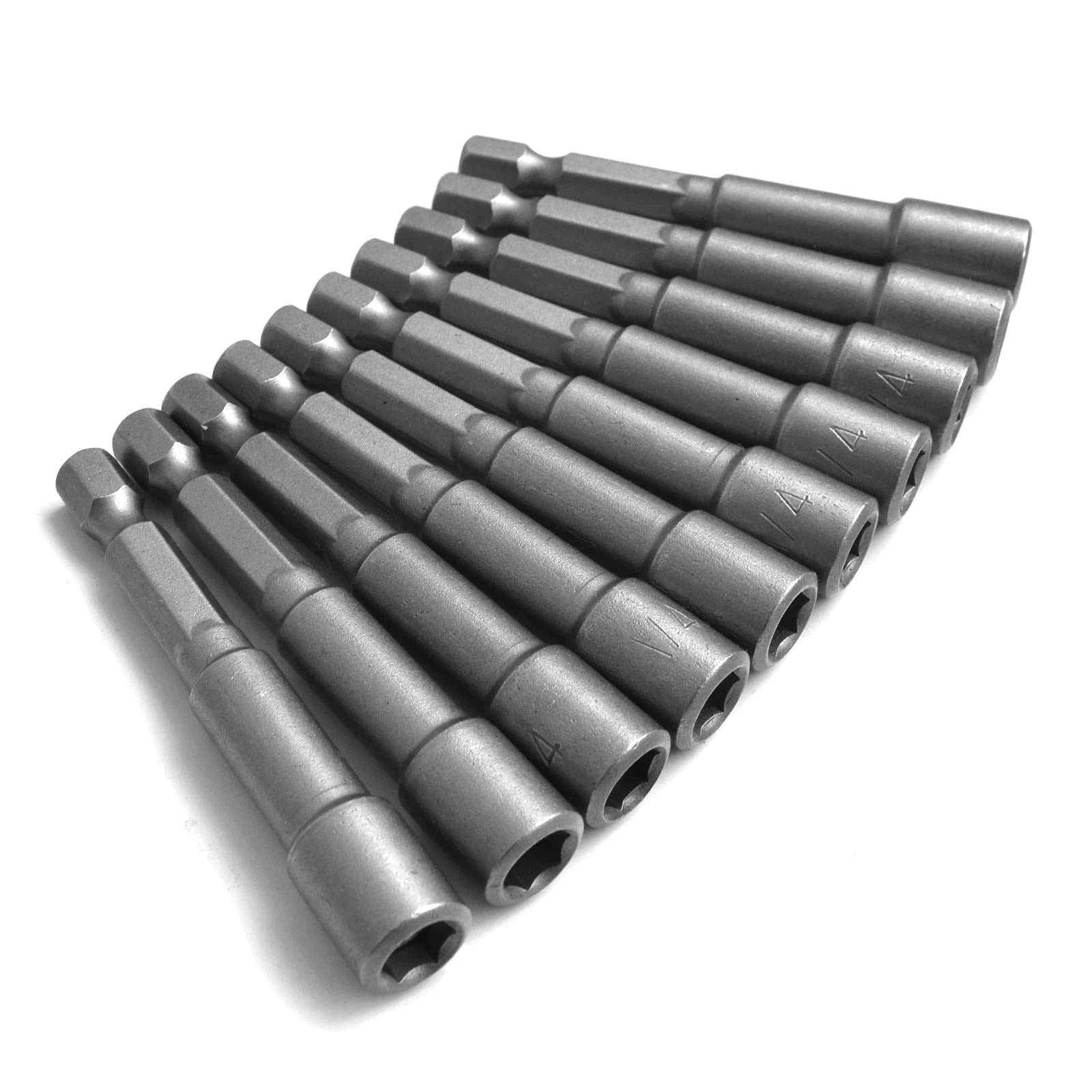 1/4'' Nut Driver Bit Sets 10pcs, Skziri 1/4 Inch Nut Driver Hex Shank Quick Chan
