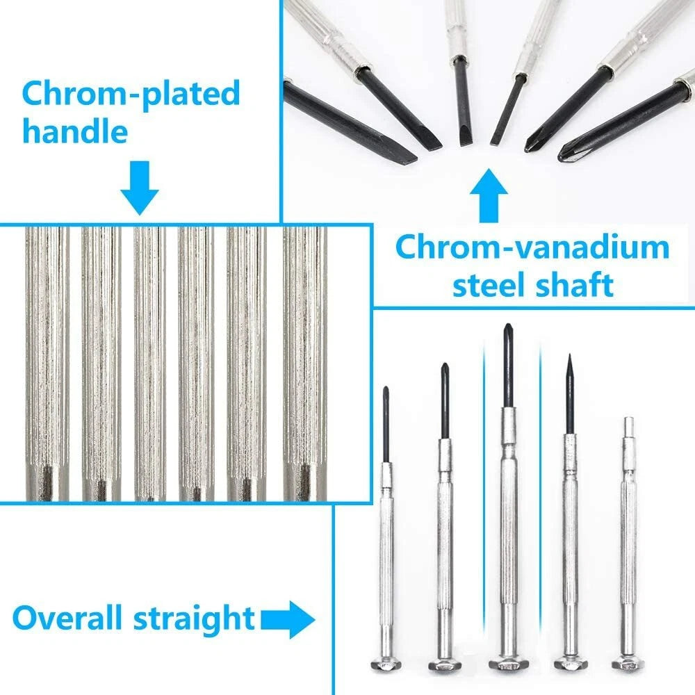 11 Screwdrivers Set Jewelers Watch Jewelry Eyeglass Repair Tools Precision Micro