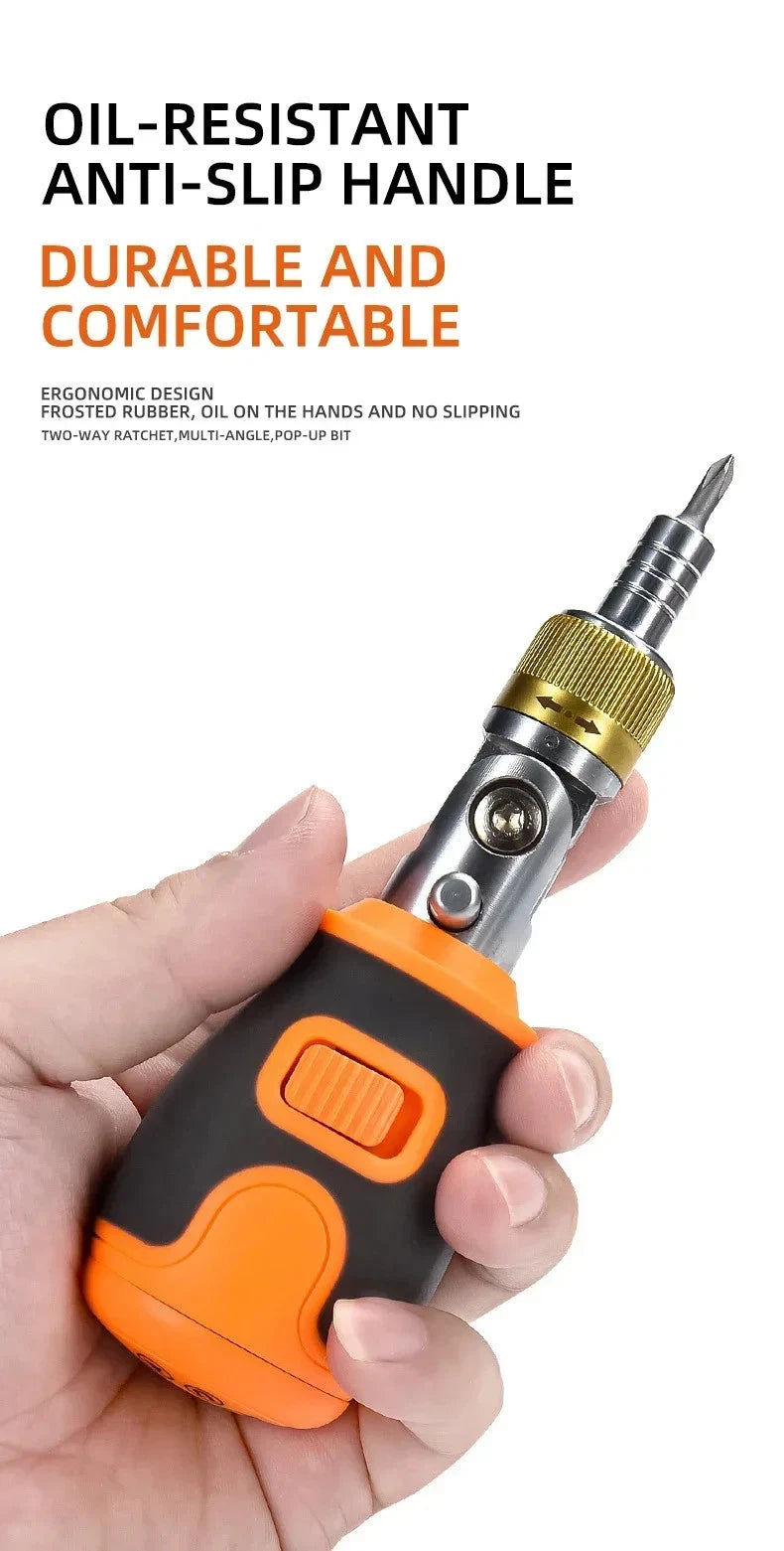 Mini Ratchet Screwdriver Precision Multi Magnetic S2 Bit Household Multi-purpose