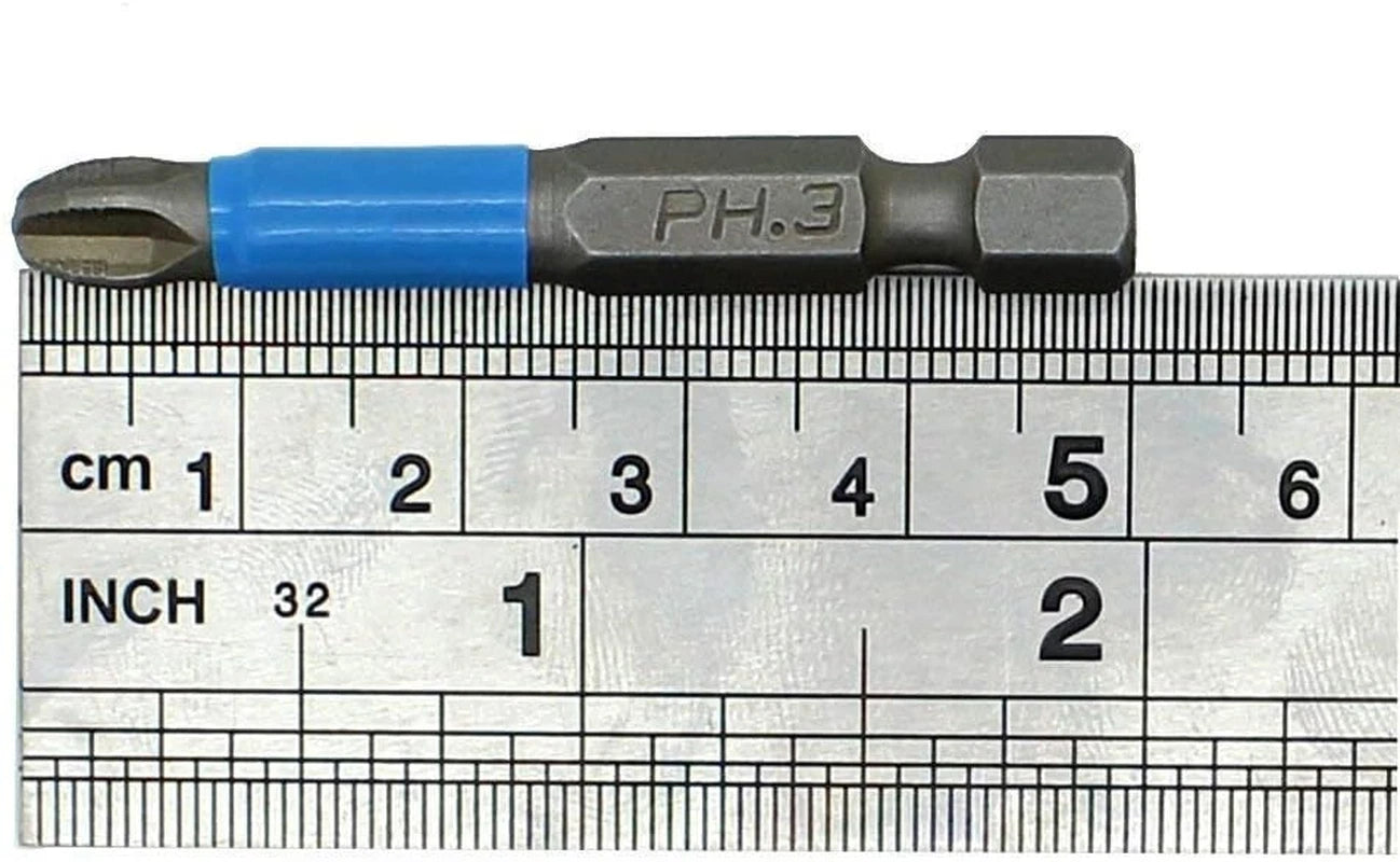10Pcs Hex Magnetic anti Slip Impact Screwdriver Bit Set Phillips PH3 2" Power To