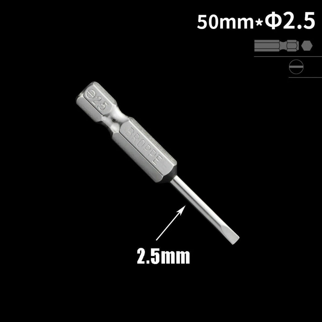 1/4" Shank Flat/Slotted Screwdriver Bits 2 2.5 3 4 5 6 Magnetic Drive Drill Bits