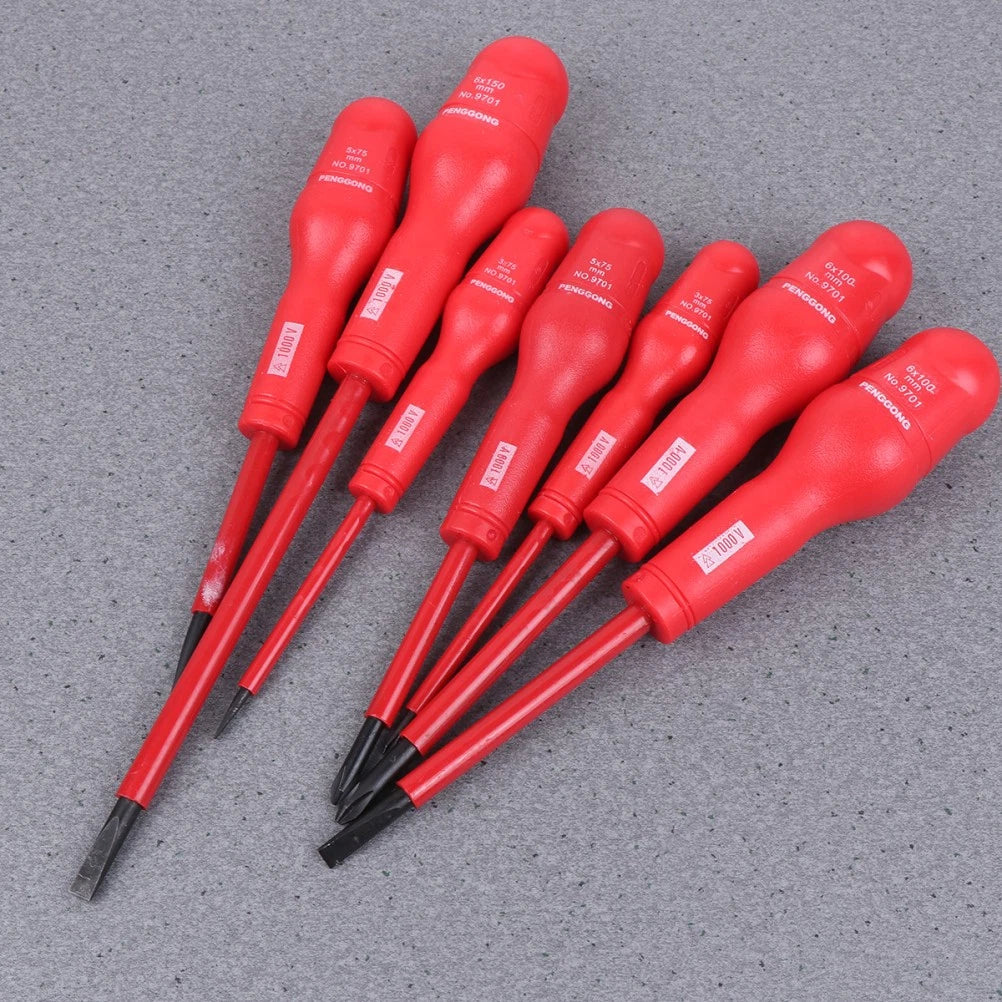 7 Pcs Insulated Screwdriver Set Mechanical Repair Tool Ratchet Spanner