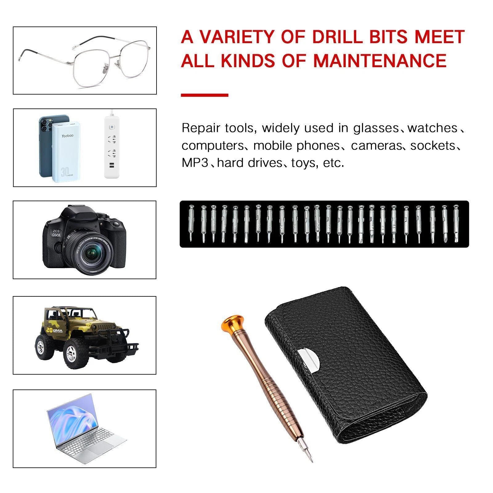 25 in 1 DIY Precision Screwdriver Set Glasses Phone Watch Laptop Repair Tool NEW
