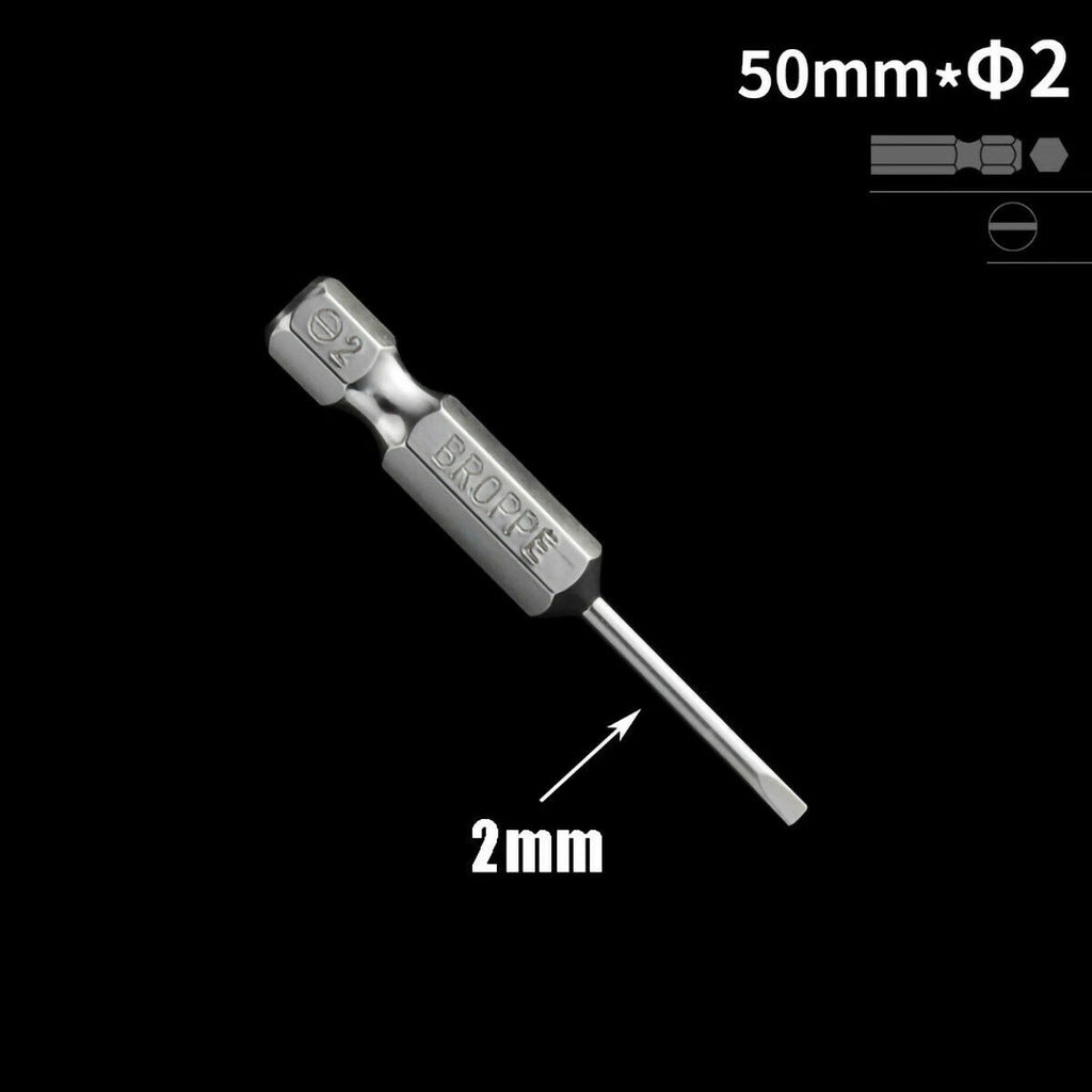 1/4" Shank Flat/Slotted Screwdriver Bits 2 2.5 3 4 5 6 Magnetic Drive Drill Bits