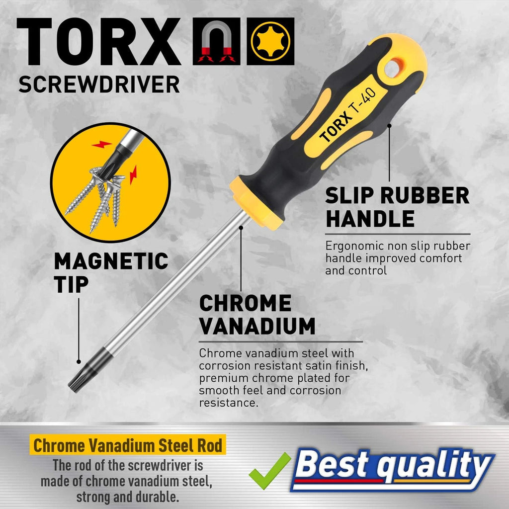 12-Piece Magnetic Torx Screwdrivers Set, Magnetic Torx Driver Star Screwdrivers
