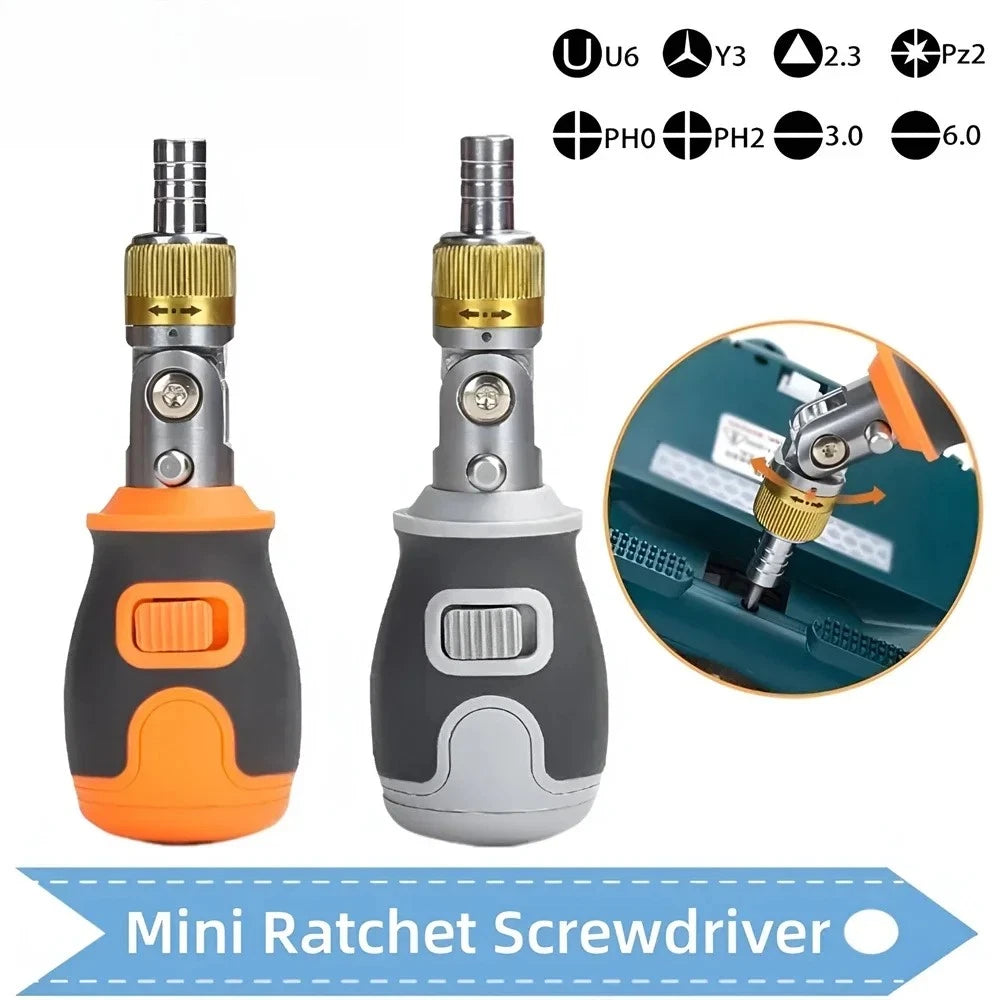 Mini Ratchet Screwdriver Precision Multi Magnetic S2 Bit Household Multi-purpose