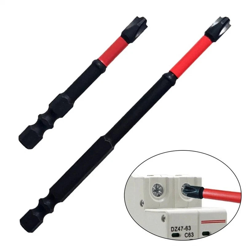 5PCS FPH2 Impact Screwdriver Bit Set-S2 Steel 65mm & 110mm Slotted Heads - 2025