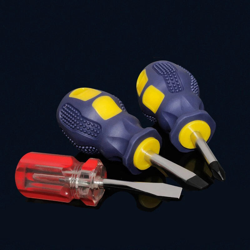 Clear Plastic Soft Grip Screwdriver Set Slotted /Phillips Head Small Screwdriver