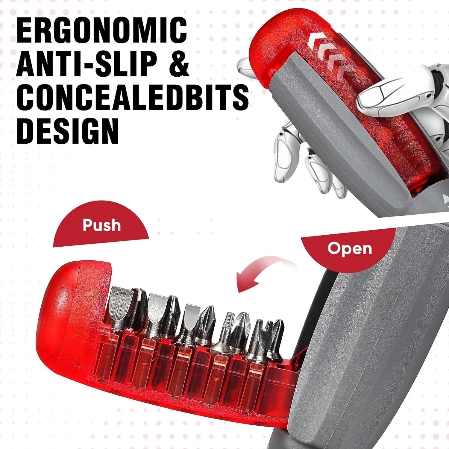 11-In-1 Precision Ratcheting Screwdriver Set With Magnetic Tips - Versatile Tool