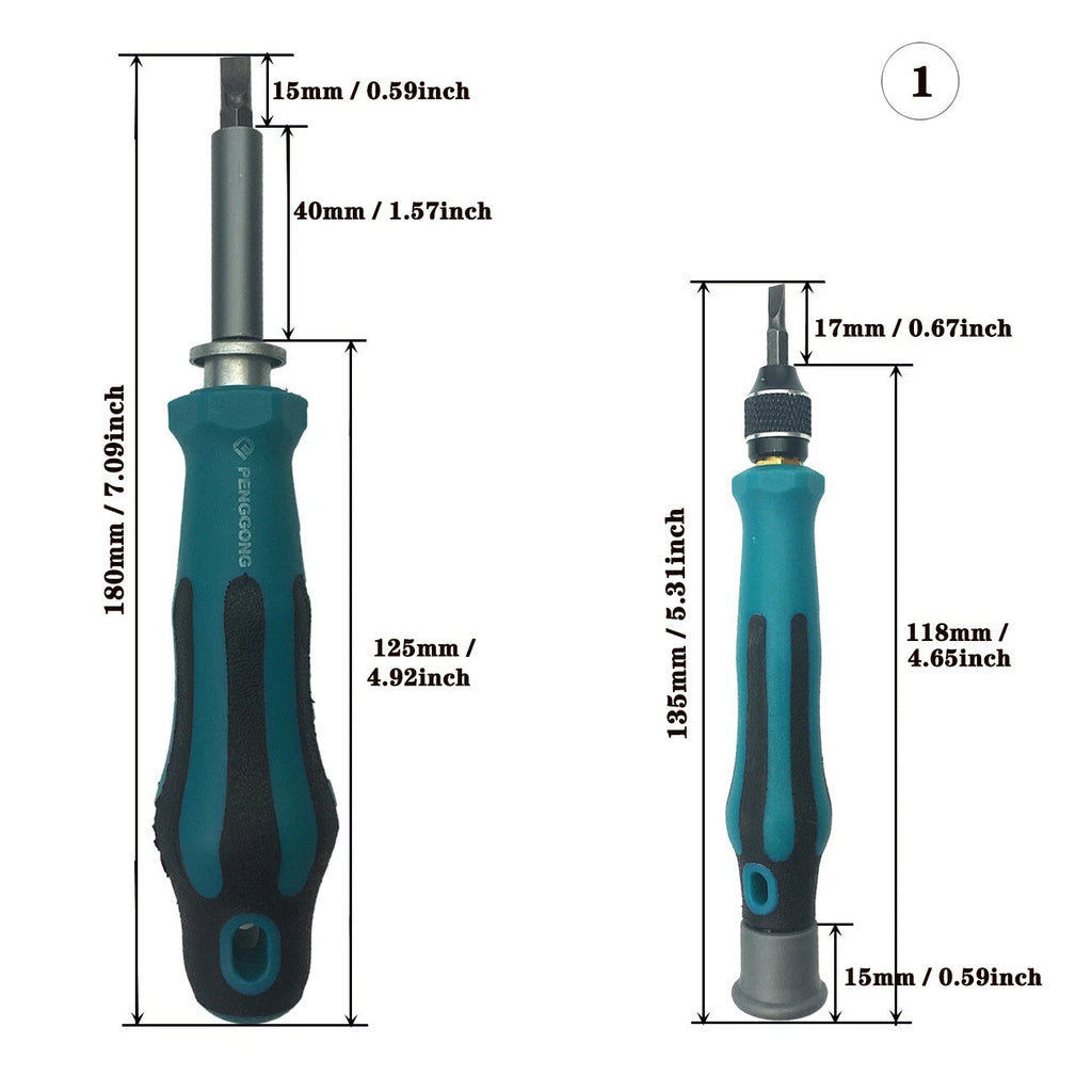 58 in 1 Precision Screwdriver Set Hex Phillips Torx Slotted Bit Ergonomic Handle