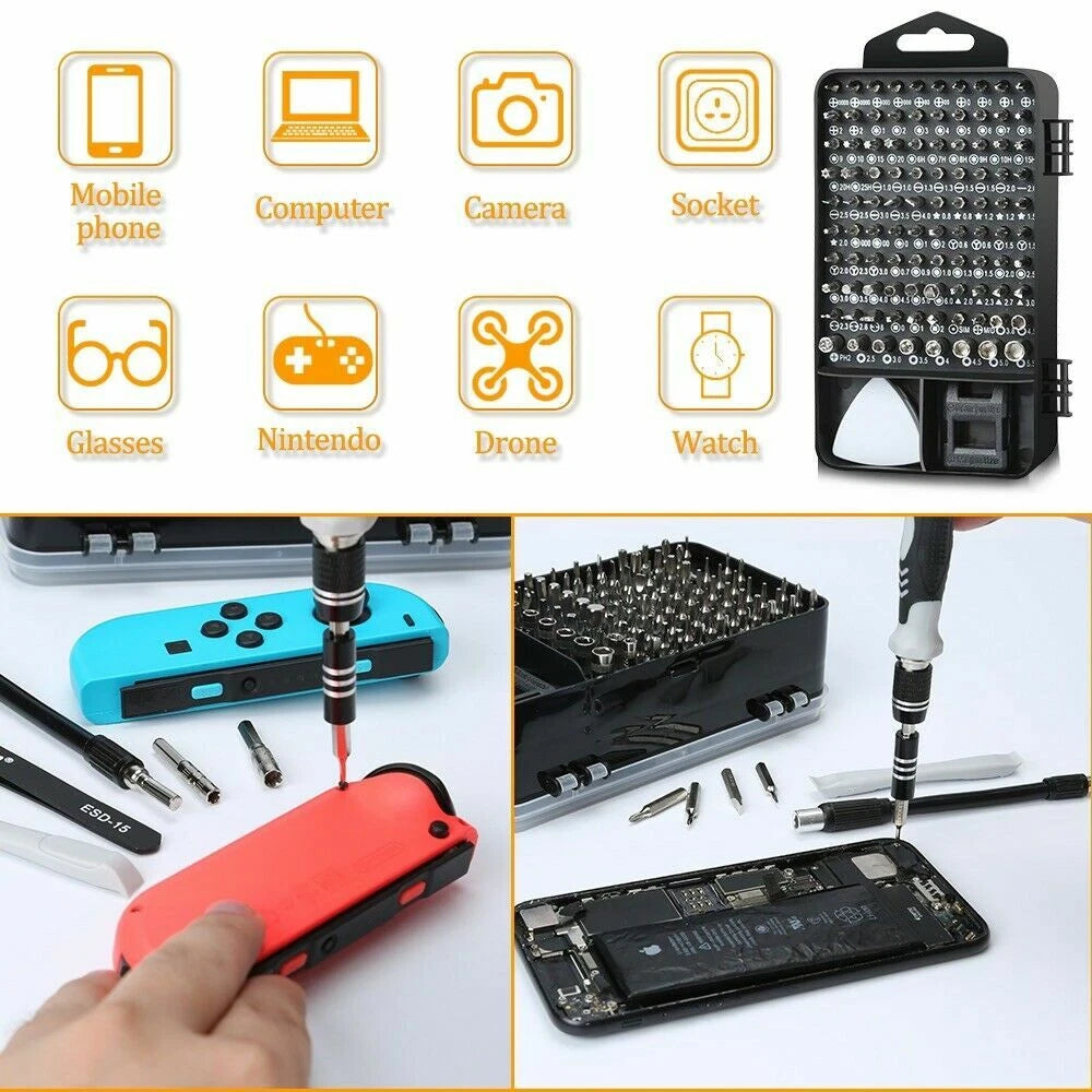 117Pcs Precision Screwdriver Set for Electronics Micro Hobby Jewelry Watch,DIY