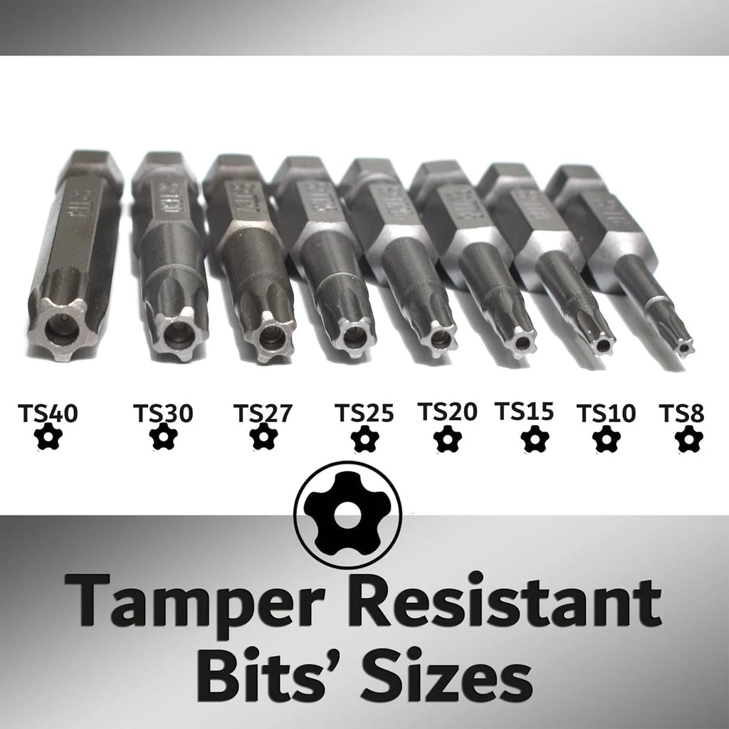 8Pcs 5 Point Torx Star Security Screwdriver Bits Set Magnetic Tamper Proof T8-T4