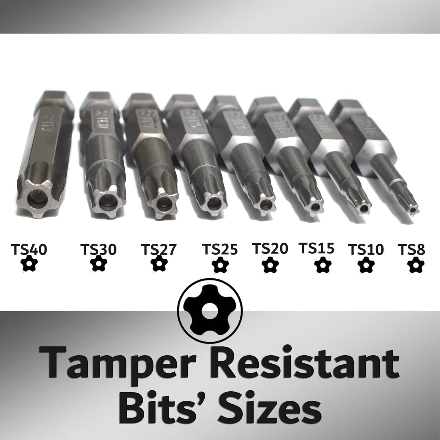 8Pcs 5 Point Torx Star Security Screwdriver Bits Set Magnetic Tamper Proof T8-T4