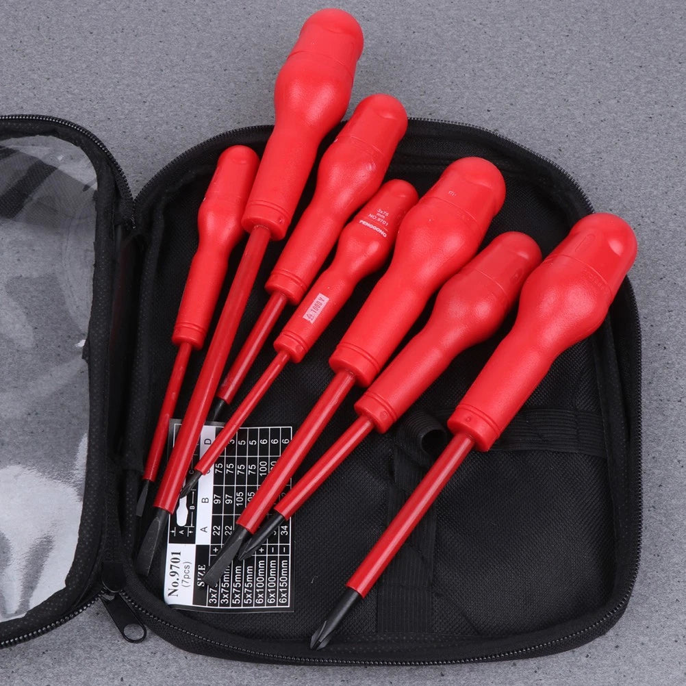 7 Pcs Insulated Screwdriver Set Mechanical Repair Tool Ratchet Spanner