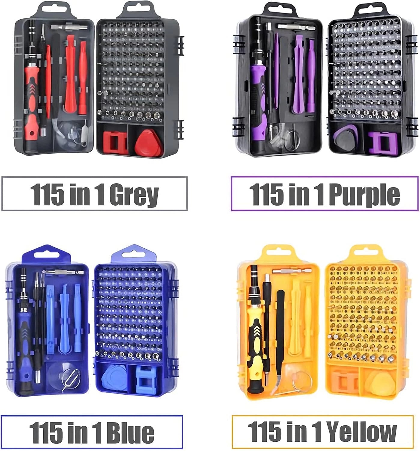 115 in 1 Screwdriver Set, Magnetic DIY Precision Tool Kit for Glasses PC Laptop