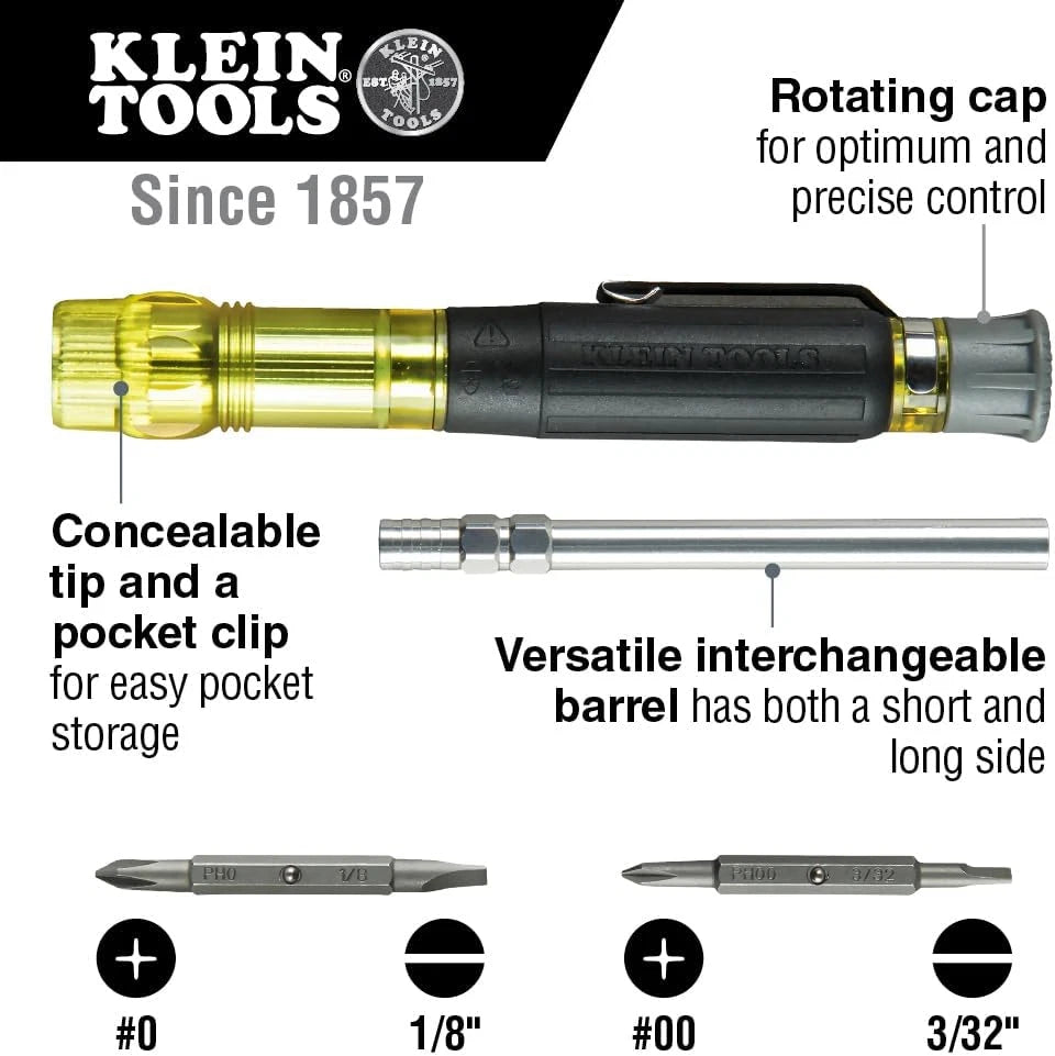 32614 Multi-Bit Precision Screwdriver Set, 4-In-1 Electronics Pocket Screwdriver