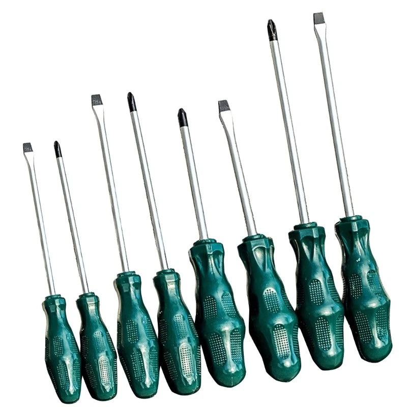 8Pcs Screwdriver Set Heavy Duty Flat Cross Head Screwdriver Hand Repair