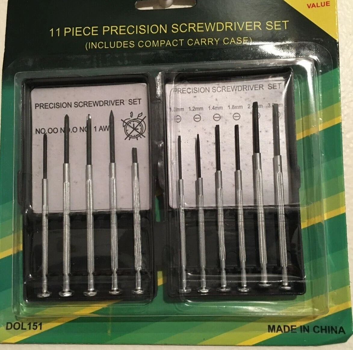 11 Screwdrivers Set Jewelers Watch Jewelry Eyeglass Repair Tools Precision Micro
