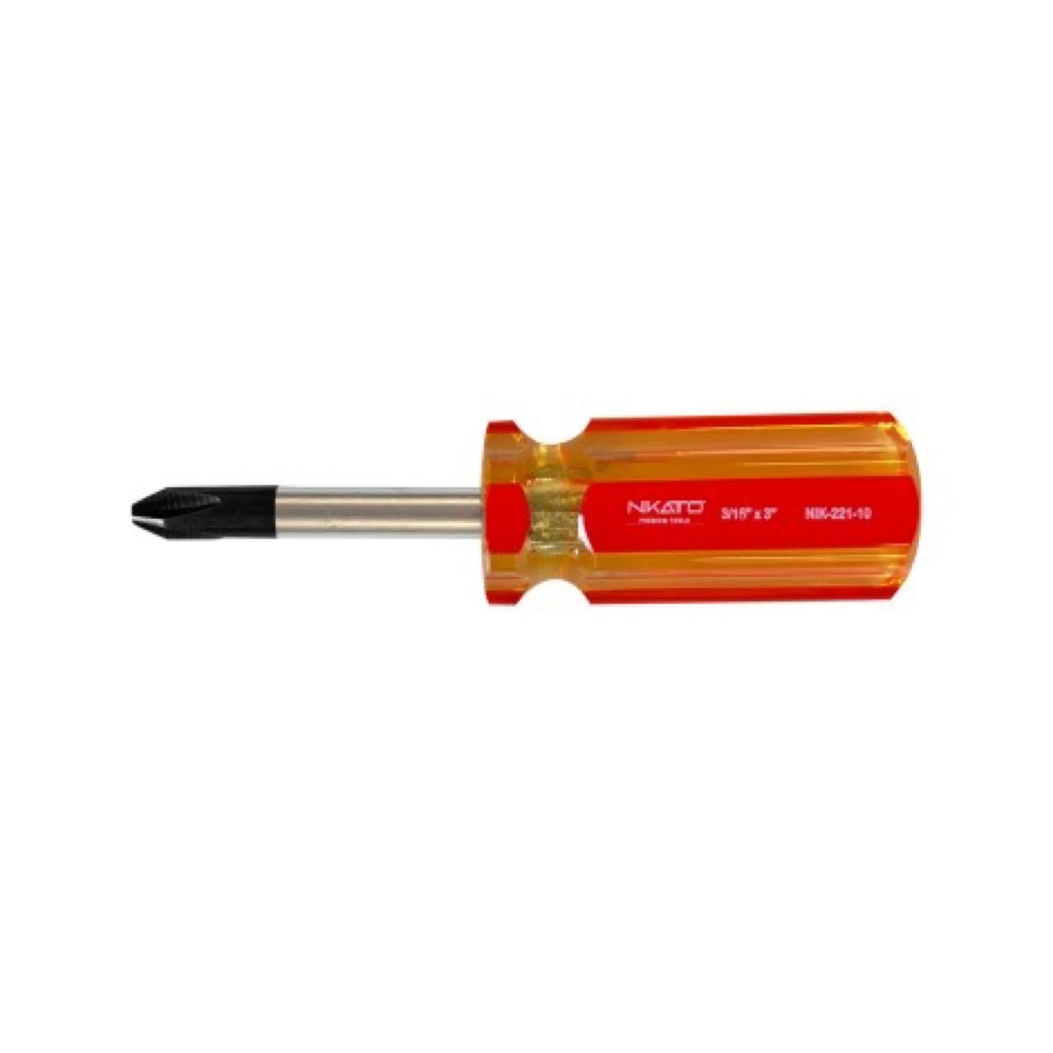 Set of 10 Screwdrivers, Flat-Phillips Tip, Magnetic, Chrome Vanadium Steel.