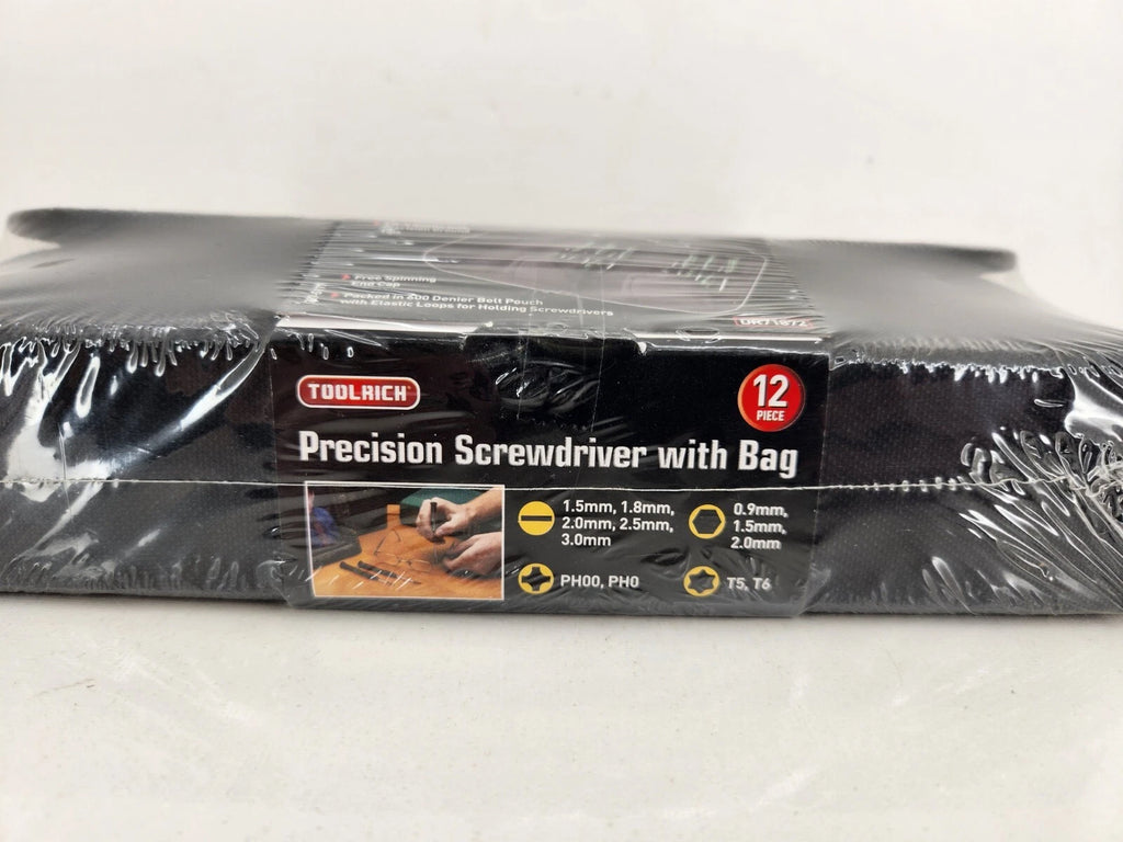 Sealed TOOLRICH 12 Piece Precision Screwdriver With Bag #DR71872 Brand New