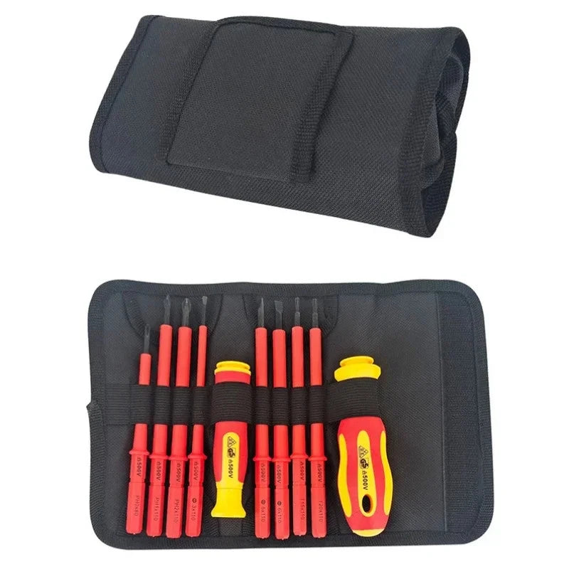 10Pcs Interchangeable Blade VDE Insulated ScrewdriverSet with Case Magnetic 500V