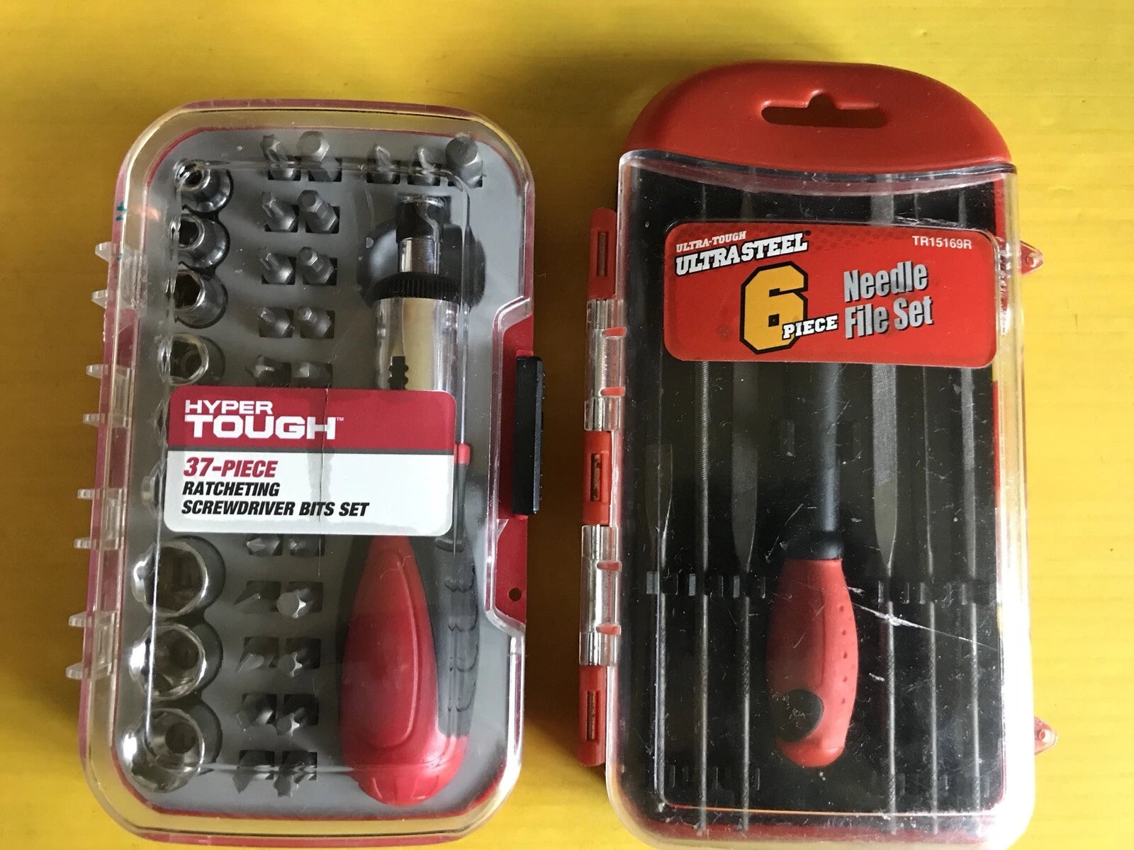 37 Piece Ratcheting Screwdriver Set & 6 Piece Needle File Set NIB