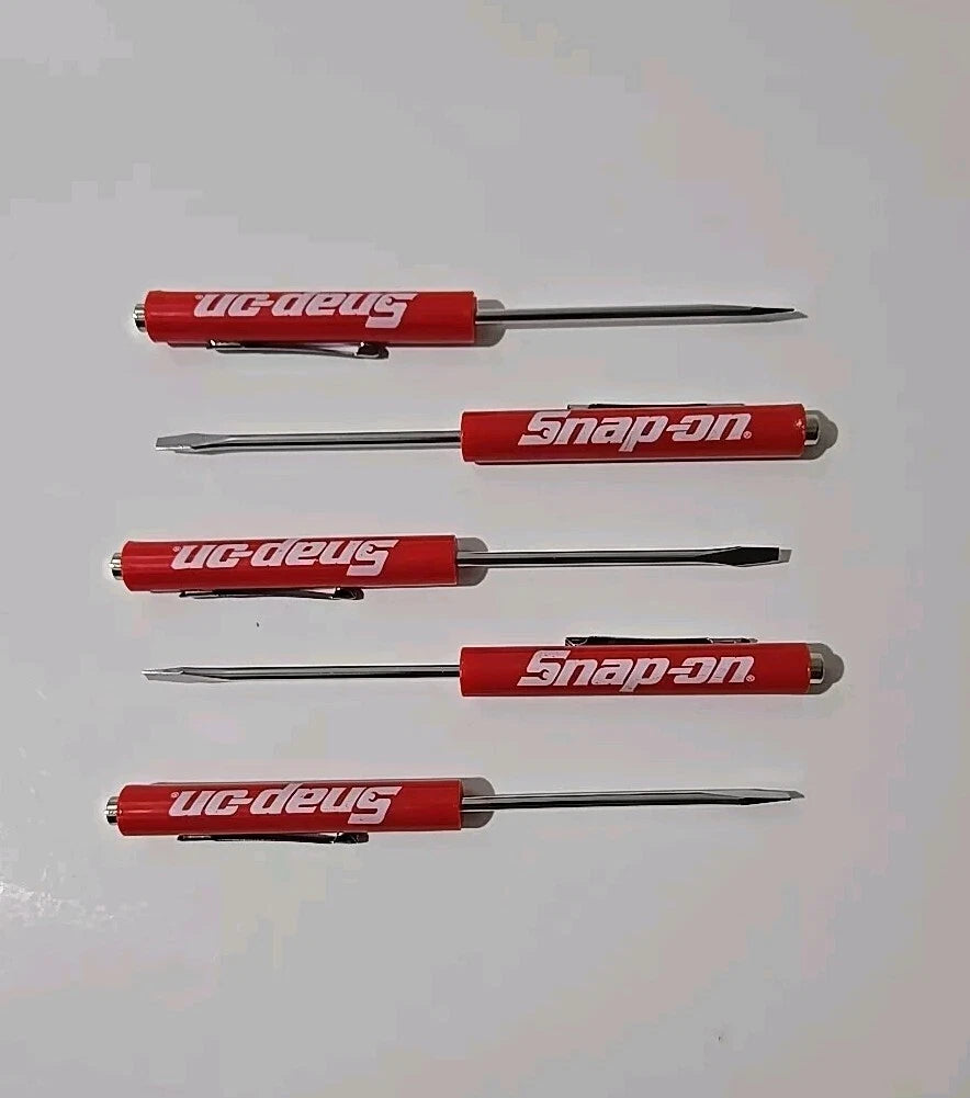 5 Red Snap on tools Pocket screwdrivers per order + Gift Snap On Lanyard Promo !