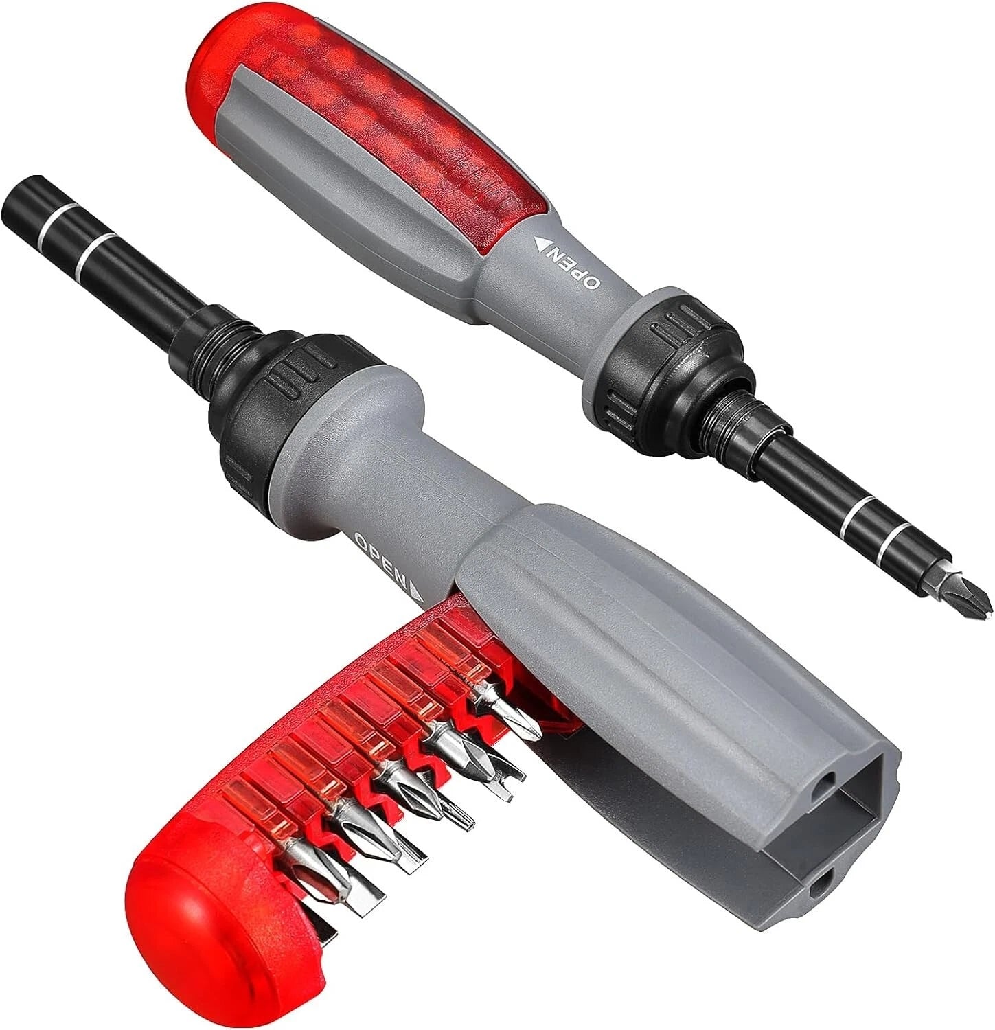 11-In-1 Precision Ratcheting Screwdriver Set With Magnetic Tips - Versatile Tool
