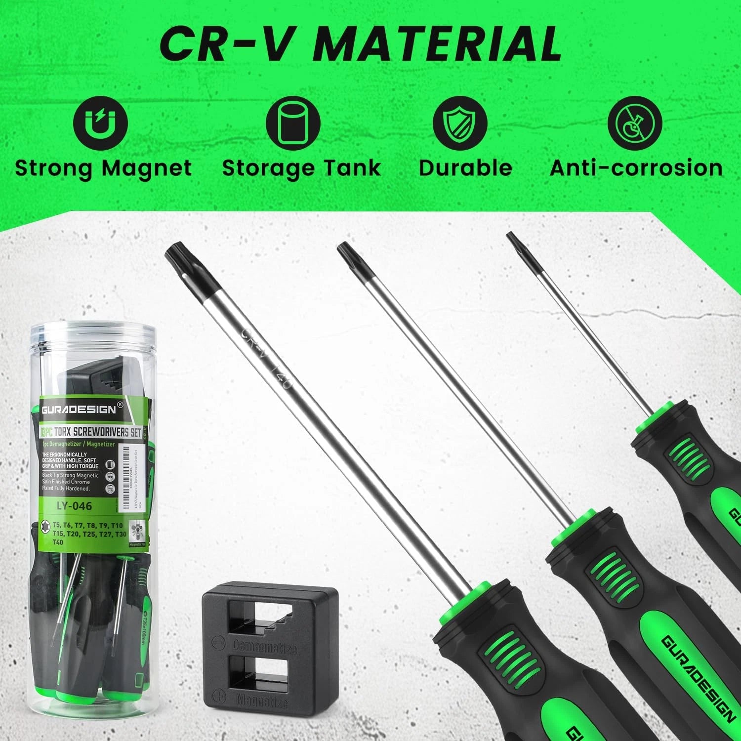 13 Pieces Magnetic Torx Screwdriver Set ，T5 -T40 Star Screwdrivers