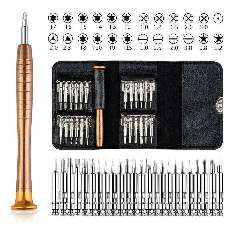 25 in 1 DIY Precision Screwdriver Set Glasses Phone Watch Laptop Repair Tool NEW