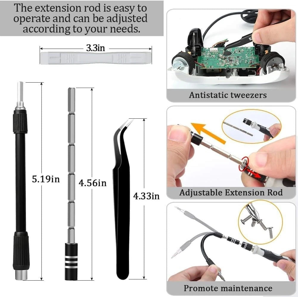 138-in-1 Precision Screwdriver Set - Ergonomic Magnetic Tool Kit for Electronics