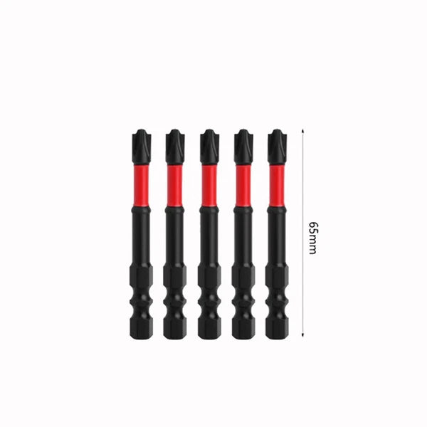 5PCS FPH2 Impact Screwdriver Bit Set-S2 Steel 65mm & 110mm Slotted Heads - 2025