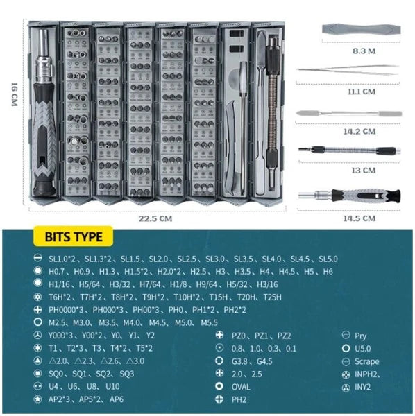 126 in1 Precision Screwdriver Set Professional Magnetic Repair Tool for Computer