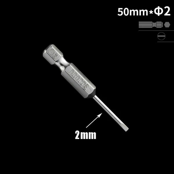 1/4" Shank Flat/Slotted Screwdriver Bits 2 2.5 3 4 5 6 Magnetic Drive Drill Bits