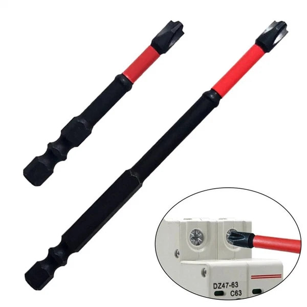 5PCS FPH2 Impact Screwdriver Bit Set-S2 Steel 65mm & 110mm Slotted Heads - 2025