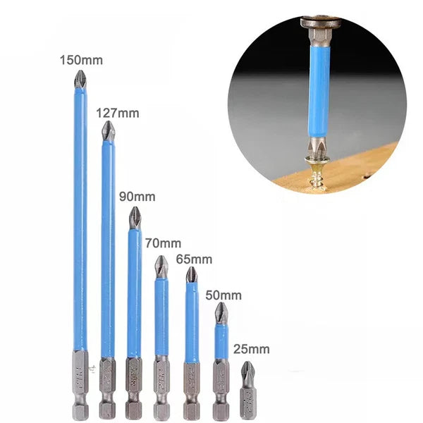 14Pcs Magnetic screwdriver bit Bits set PH2 Anti-slip Hex Shank Screw Cross Head