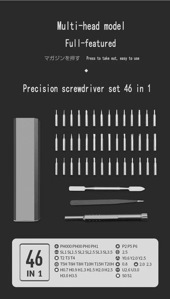 32/43/46 in 1 Precision Screwdriver Set Phillips Bits for IPhone Camera Glasses