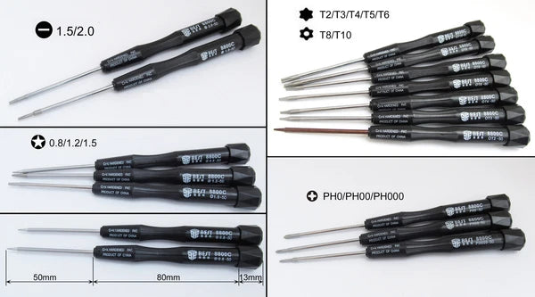 10pcs Best 8800C Screwdriver phone Laptop Repair Tool Torx Slotted Phillips Star