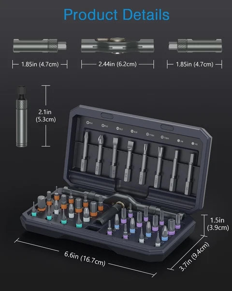 42 in 1 Magnetic Screwdriver Set, Handle Ratchet Screwdriver Set Magnetic with 4