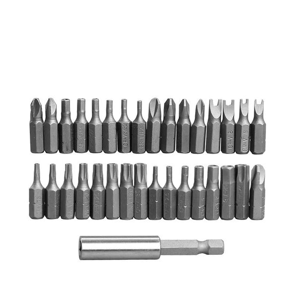 33pcs Screwdriver Bit Set Hex Head Drill Bit Collection with 1/4 Extender