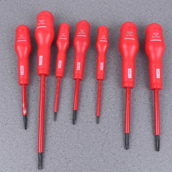 7 Pcs Insulated Screwdriver Set Mechanical Repair Tool Ratchet Spanner