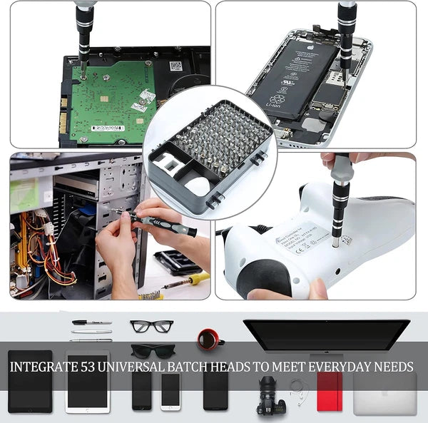 115 in 1 Screwdriver Set, Magnetic DIY Precision Tool Kit for Glasses PC Laptop