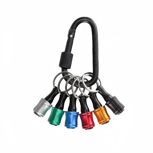 28PCS 1/4" Hex Shank Quick Release Keychain, Screwdriver Drill Bit for Holder