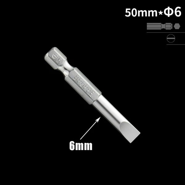 1/4" Shank Flat/Slotted Screwdriver Bits 2 2.5 3 4 5 6 Magnetic Drive Drill Bits