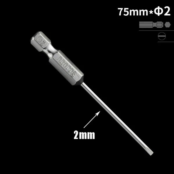1/4" Shank Flat/Slotted Screwdriver Bits 2 2.5 3 4 5 6 Magnetic Drive Drill Bits