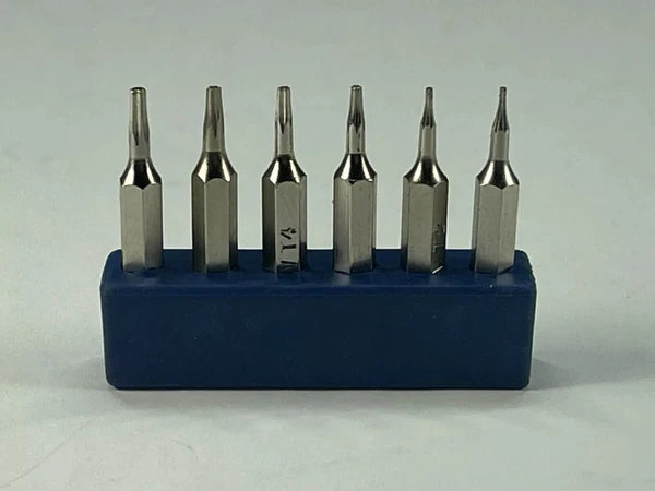 6X Torx Screwdriver Bit Set T1,T2, T3,T4, T5,TR6 (T6H Security) Repair Star TS6