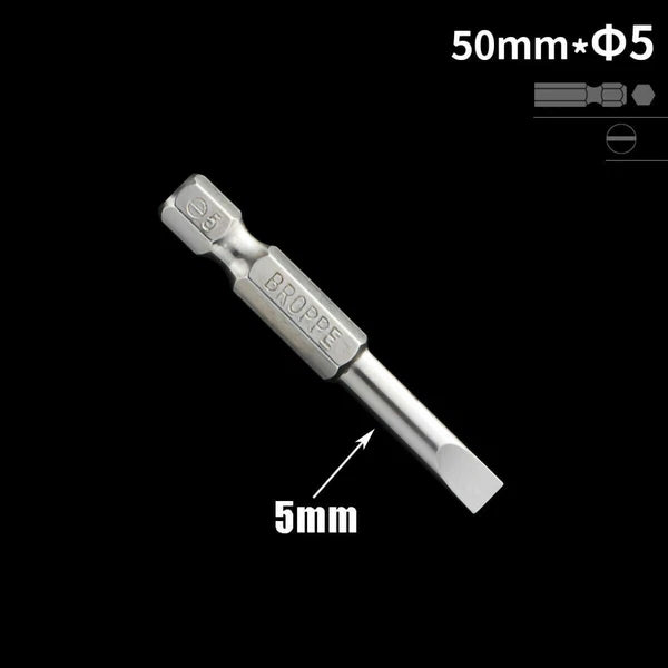1/4" Shank Flat/Slotted Screwdriver Bits 2 2.5 3 4 5 6 Magnetic Drive Drill Bits
