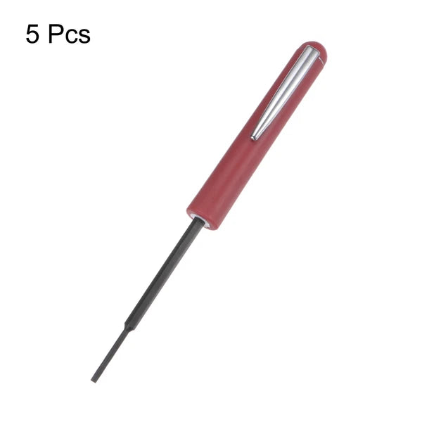 5pcs Non-Magnetic Pocket Screwdriver 2.4mm Slotted T10 Torx with Clip