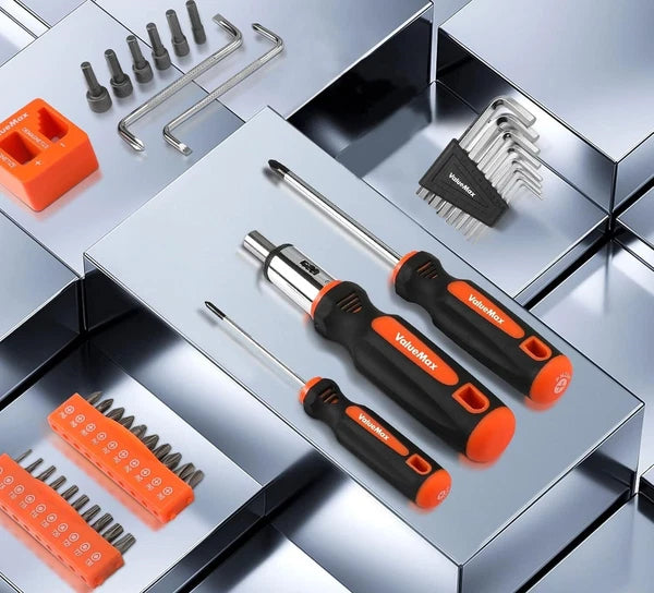 126PC Magnetic Screwdriver Set w/Plastic Racking Organize ‎Chrome Vanadium Steel