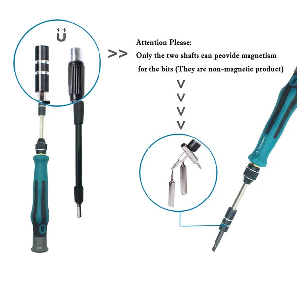 58 in 1 Precision Screwdriver Set Hex Phillips Torx Slotted Bit Ergonomic Handle
